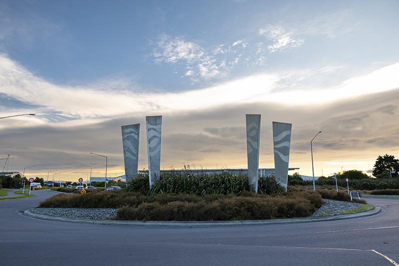 Roundabout in industrial area