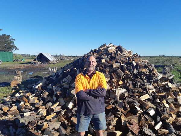 Al Fone from the Firewood Mission, at his charity's holding area at Broadfield. 