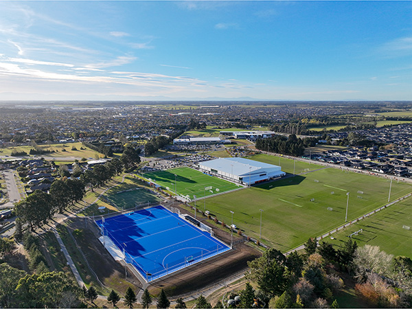 Bird's eye view of turfs at Foster Park