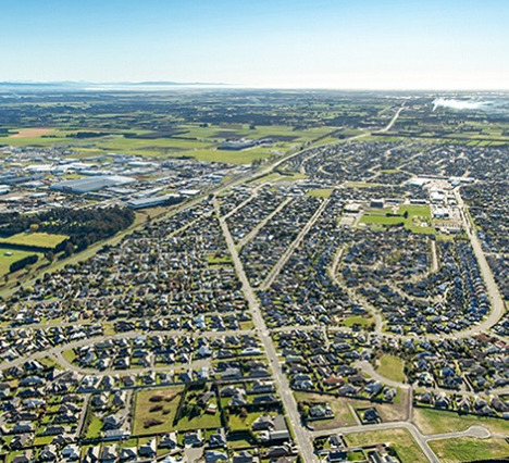 aerial view of Rolleston