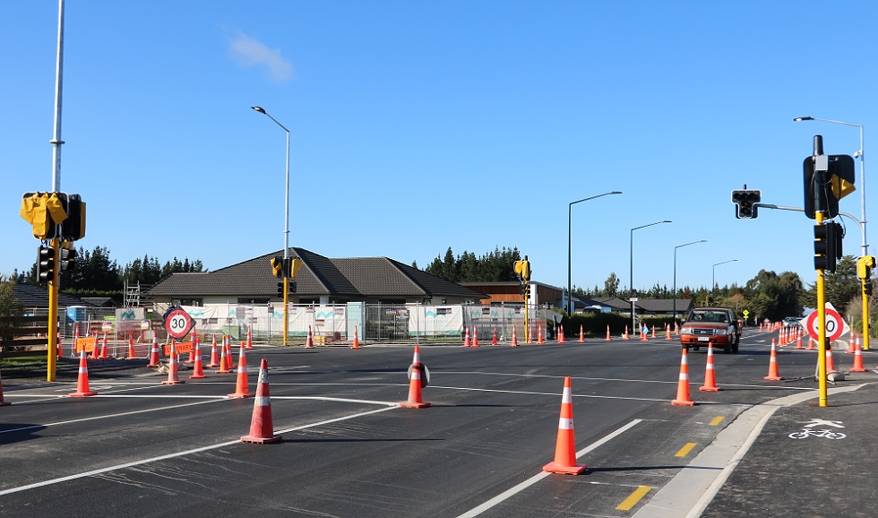 An intersection under constructoin