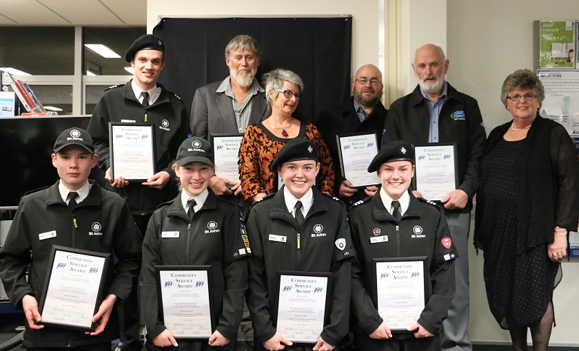 The recipients of the Malvern Community Board Community Service Awards 2019, from left to right, back row: Samuel Ireland, Mike Davies, Carol Gurney, Craig Moody, Errol Ashby and Malvern Community Board Chair Jenny Gallagher. Front row: Bailey Inwood, Daisy Prosser, Rebecca Inch and Jenny Walter.