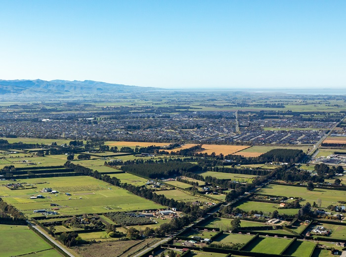 An aerial view of Lincoln