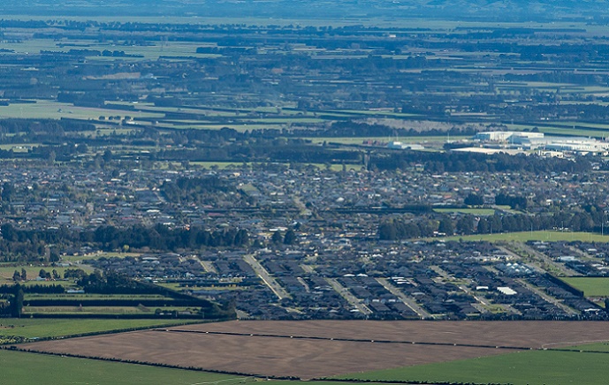 aerial image of Rolleston