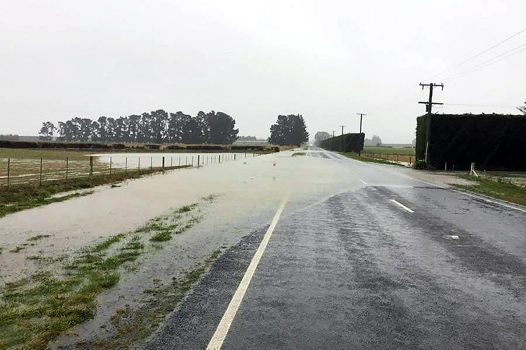 flooded road