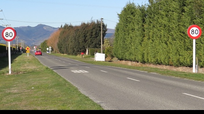 Speed limit signs on Blakes Road