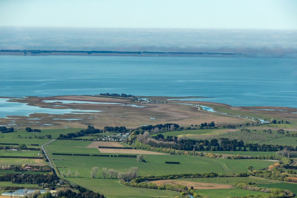 Aerial view of upper selwyn huts