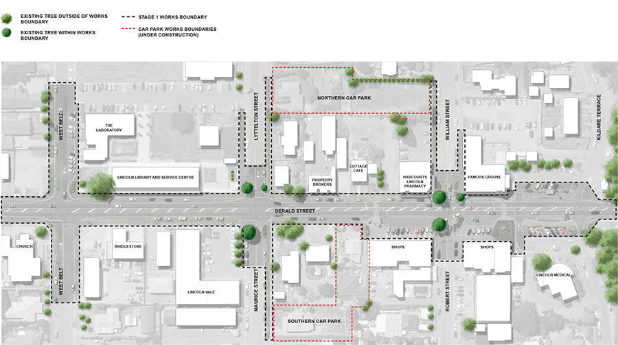 Aerial map showing current tree canopy