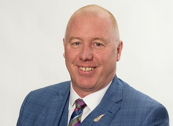 Man dressed in blue suit