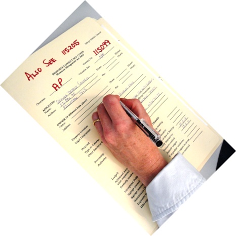 Stockphoto - filling out a form