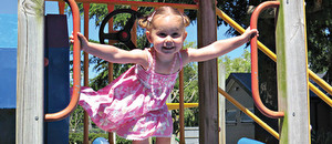 Photo of a child on a playground