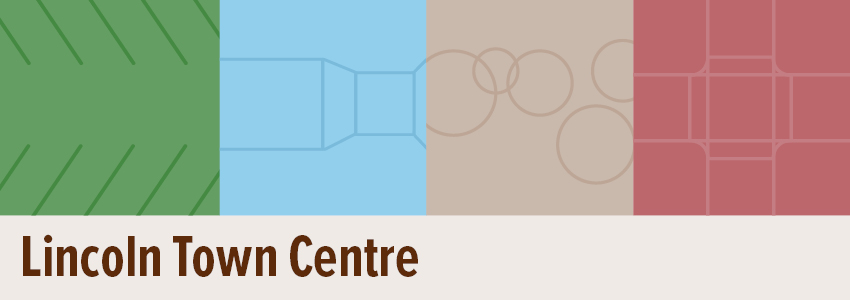 pipes, bubbles and infrastructure branding for Lincoln Town Centre