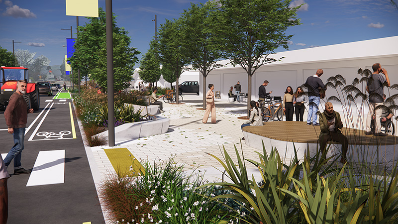 Artistic impression of future plaza