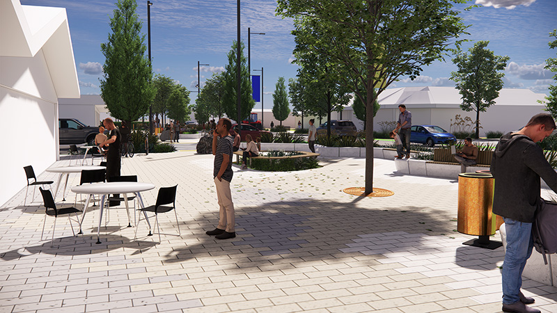Artistic impression of future plaza