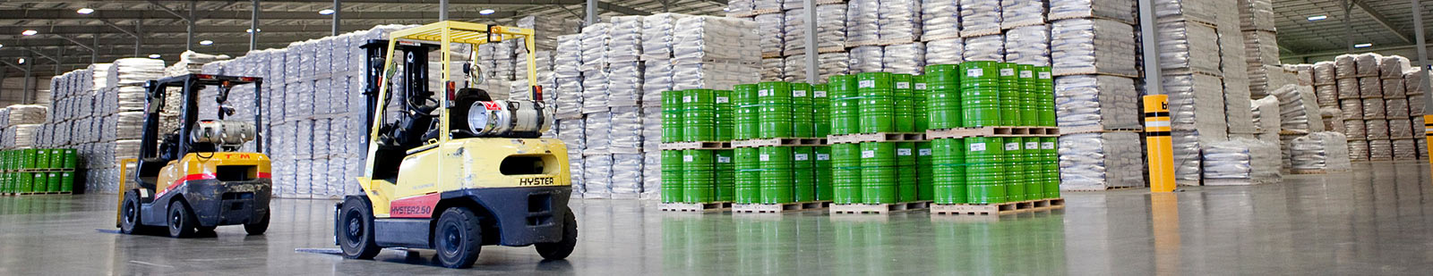 Inside a warehouse at Izone