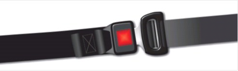 A seat belt graphic
