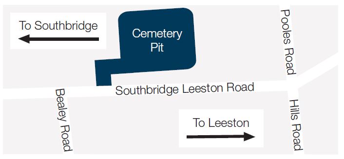 Map of Cemetery Pit location