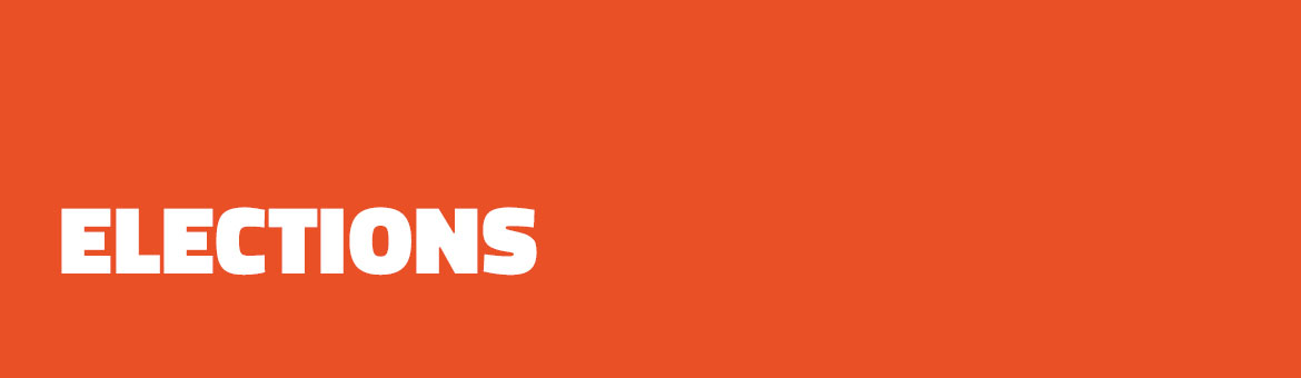 Orange with white text